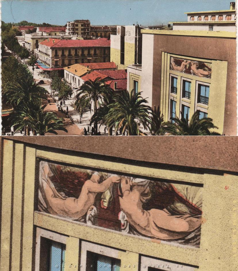 SIDI BEL ABBES (9) LE THEATRE sur La partie blanche etait autrefois une fresque d'Augustin Ferrando.jpg
